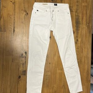 Adriano Goldschmied white Stevie ankle slim straight leg trousers